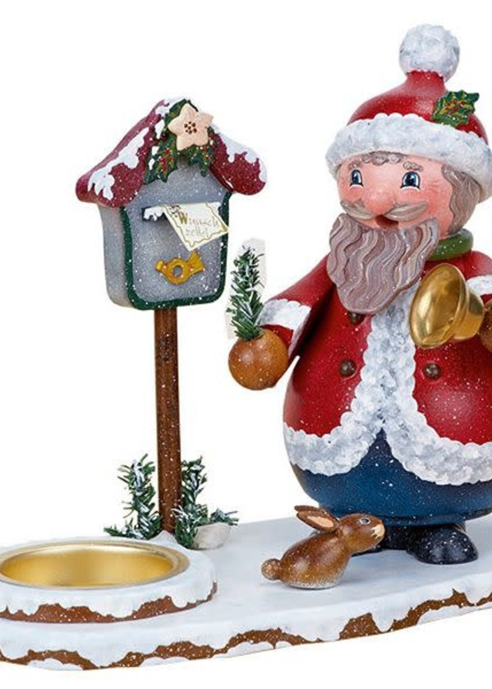 Hubrig 105h1101 Winter Children-Hubrig Smoker-Santa Claus with Tealight
