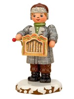 Hubrig 110h0020 Winter Children - Boy with  Drehorgel