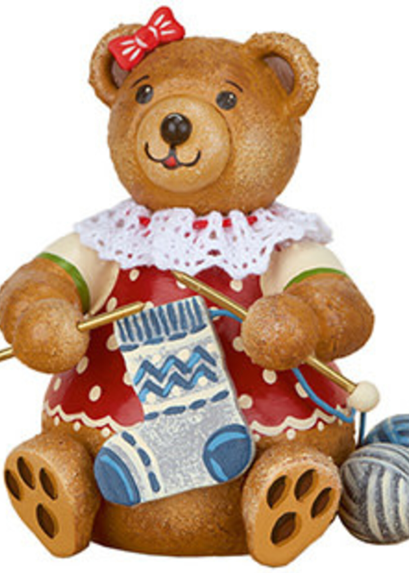 Hubrig Hubrig 500h1005 Teddy - Mini Knitting Dolly  2.8 Inches