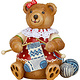 Hubrig Hubrig 500h1005 Teddy - Mini Knitting Dolly  2.8 Inches