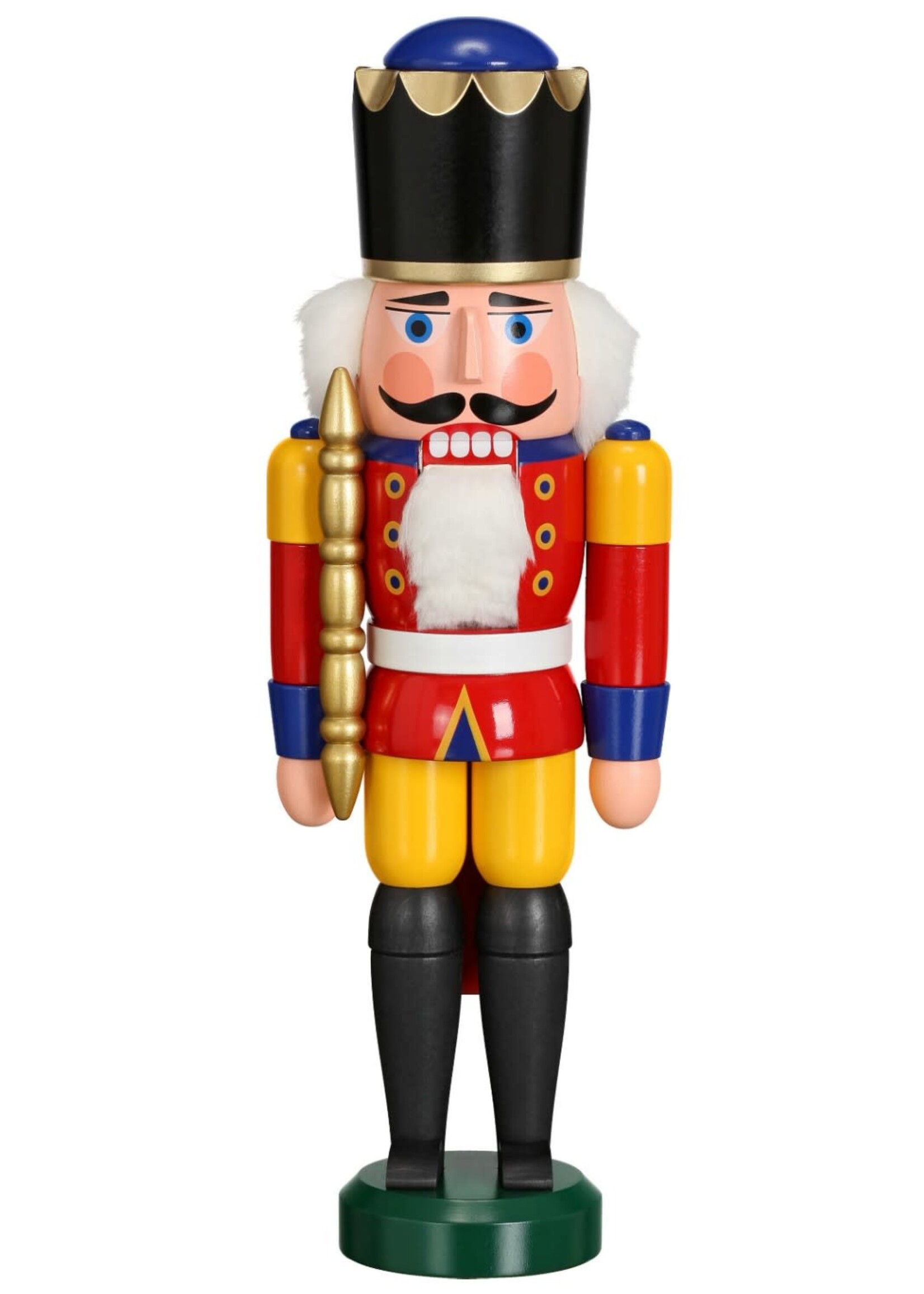 Seiffener Volkskunst eG 11301/1 NC- Red King Nutcracker (Small) 11.4 inches