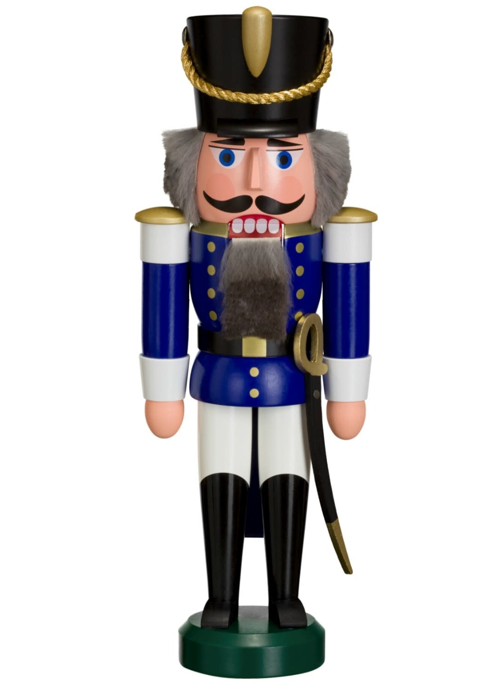 Seiffener Volkskunst eG 11302/2 Nutcracker - Hussar (Blue) - 11 inches