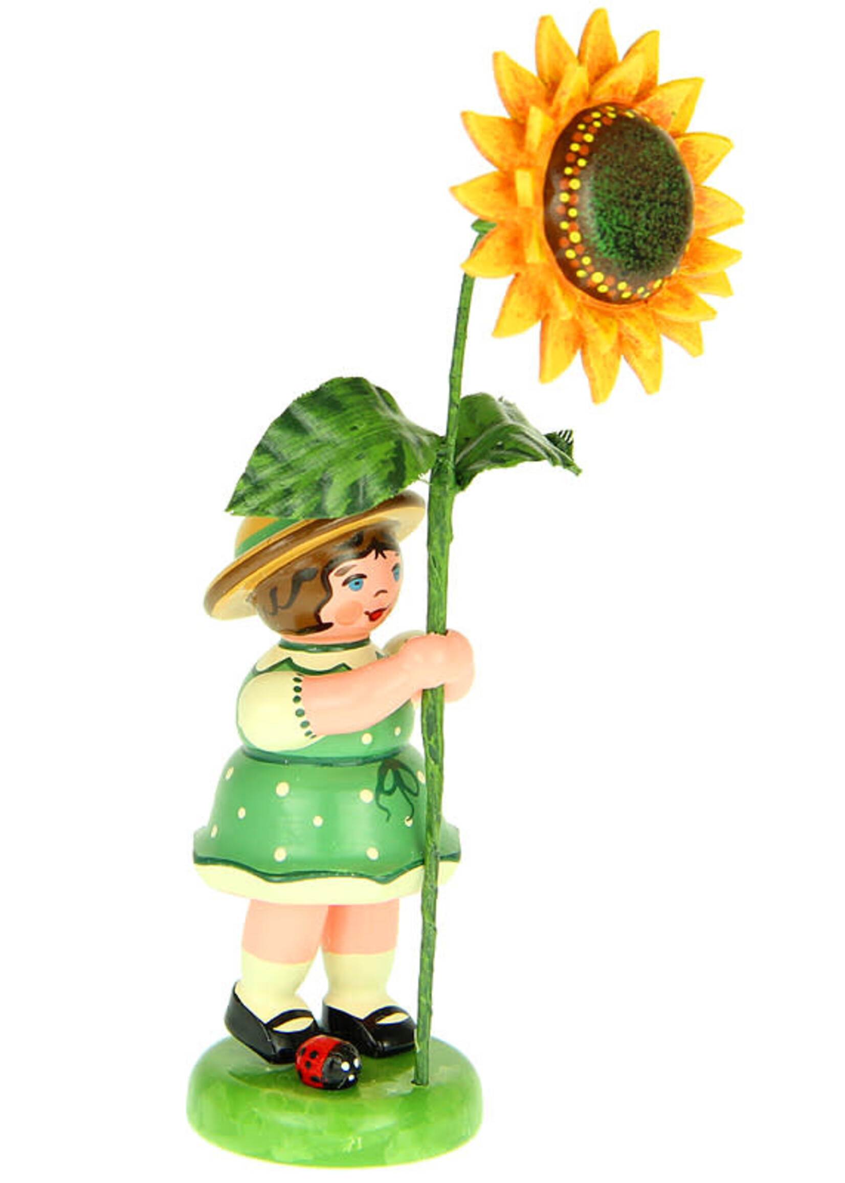 Hubrig 307h0052 Flower Children-Girl with Sunflower  4.3 inches