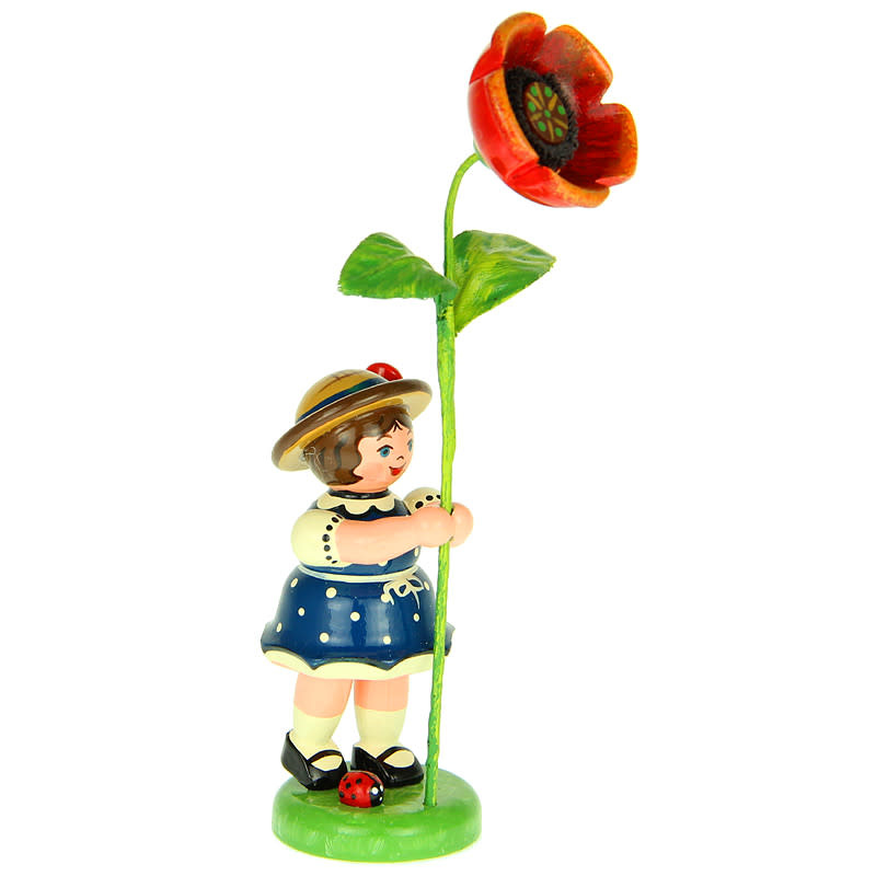 Hubrig 307h0051 Flower Children-Girl with Poppy