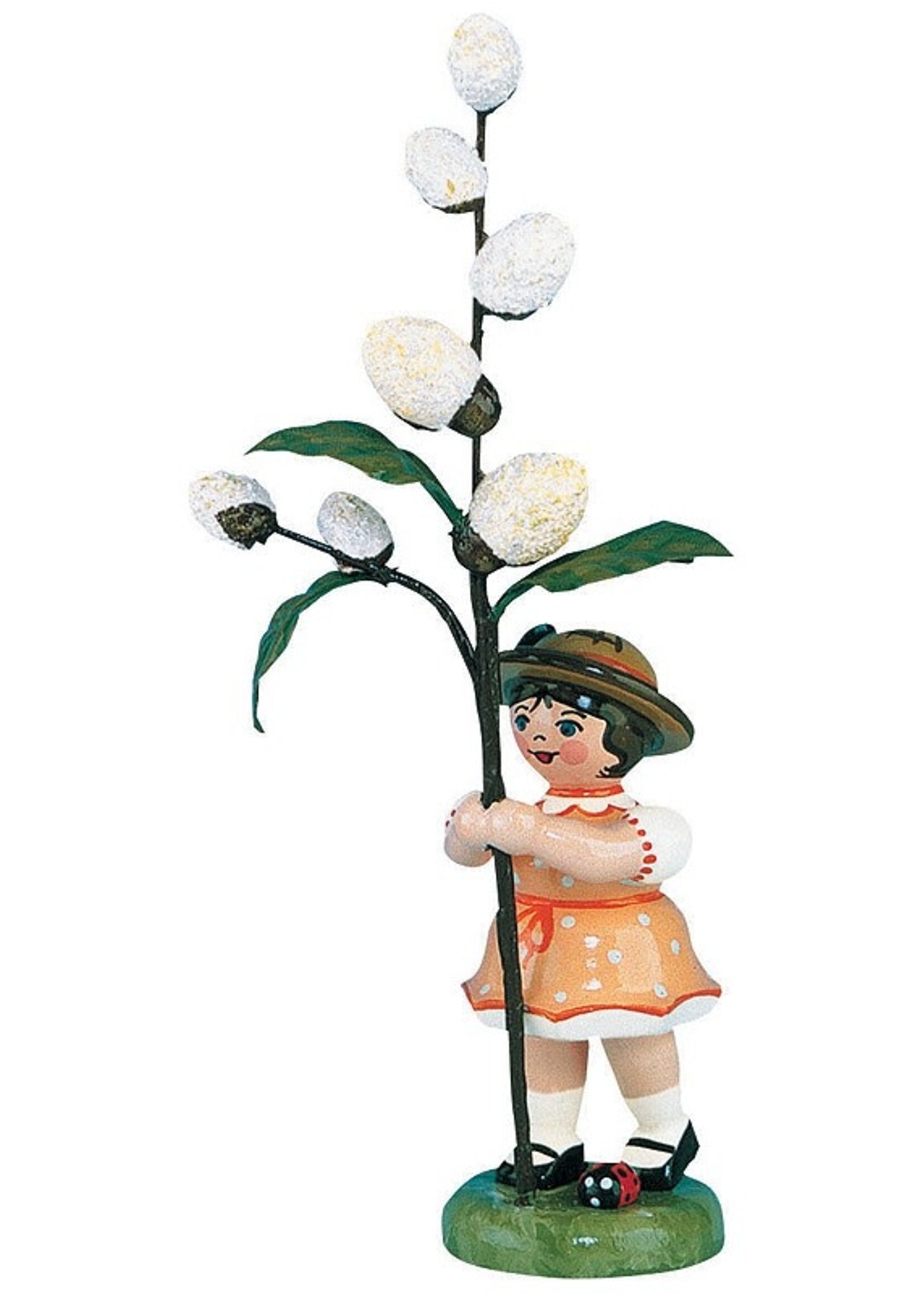 Hubrig 307h0008 Flower Children-Girl with May Kitten or Pussy Willow