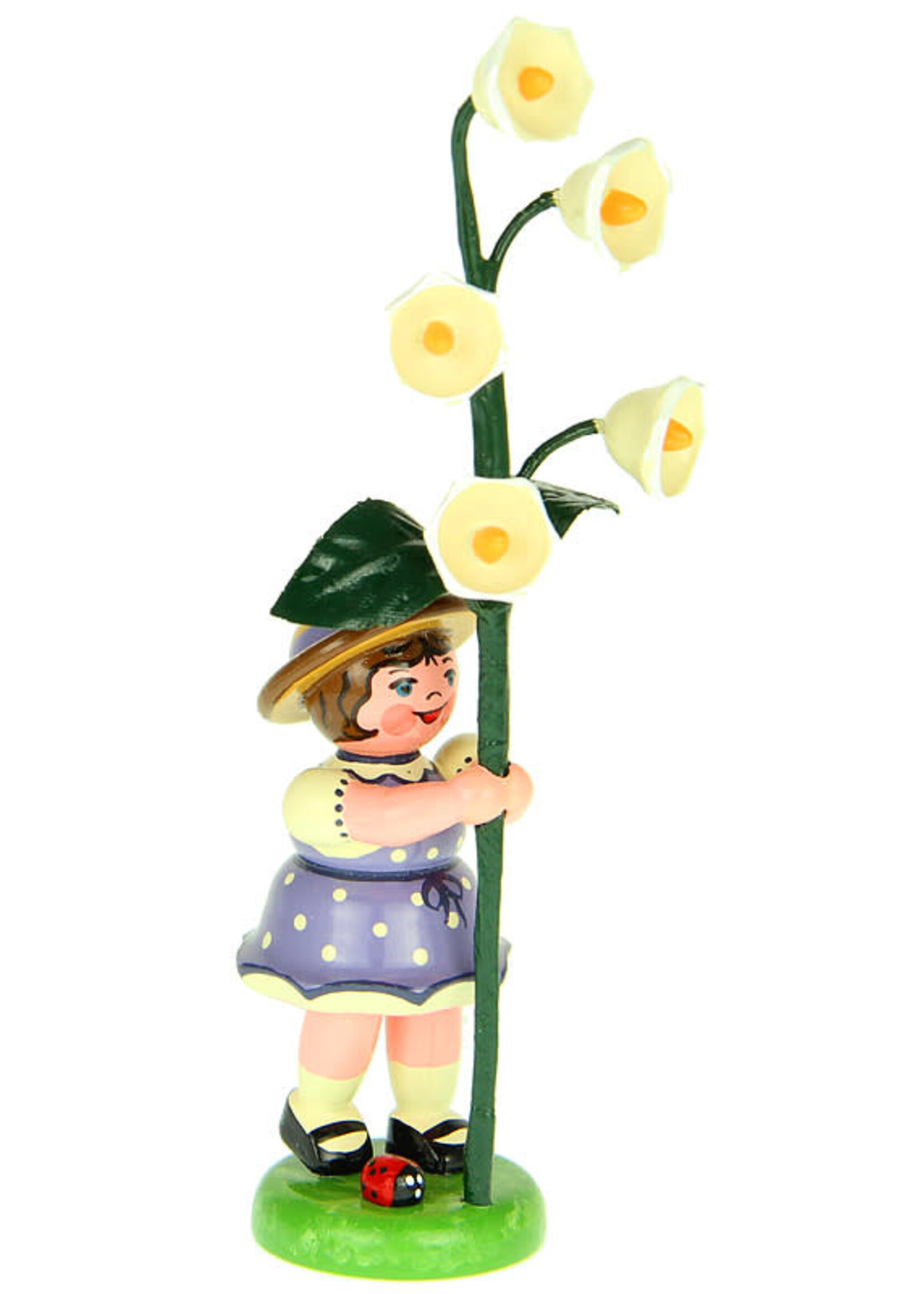 Hubrig 307h0005 Flower Children-Girl with Lily of the Valley  4.3 Inches