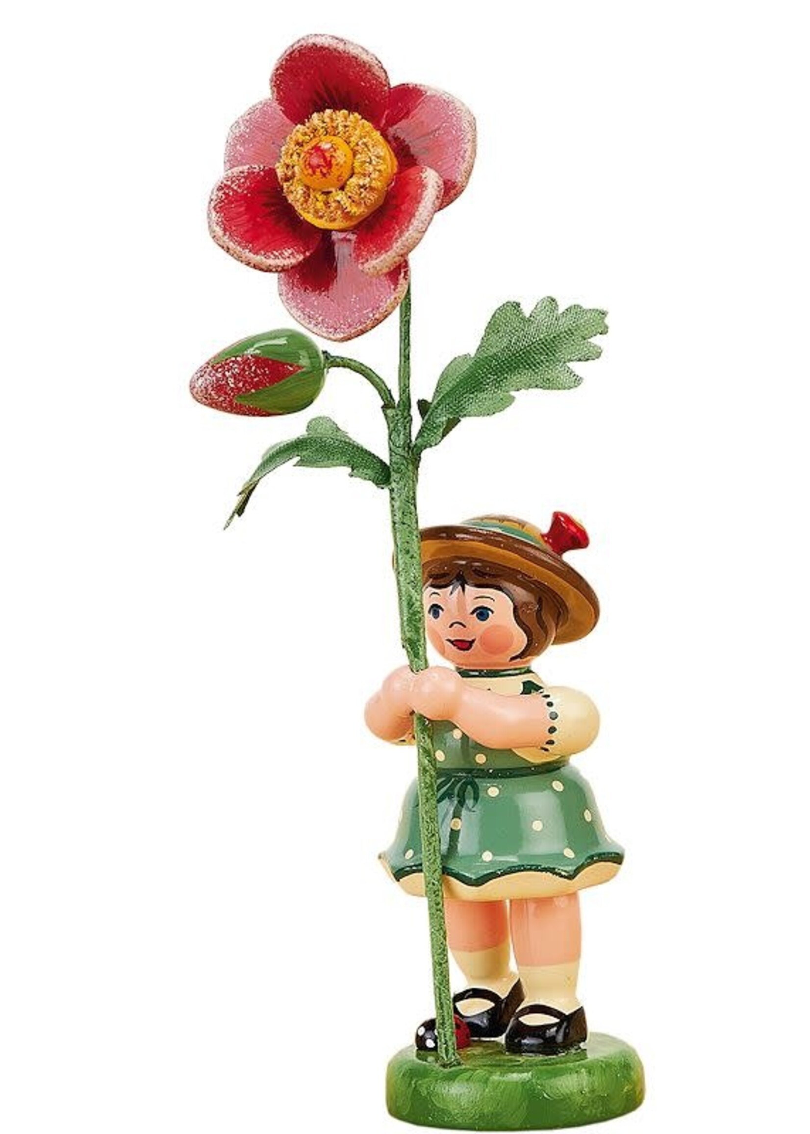 Hubrig 307h0070 Flower Children-Girl with Dog Rose
