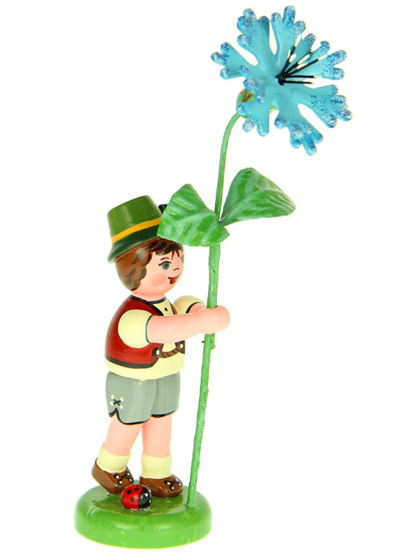 Hubrig 308h0008 Flower Children-Boy with Cornflower  4.3 inches