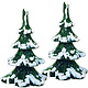 Hubrig 110h1025 Winter Children - Small Winter Tree - Sold as a Set  3.1 inches