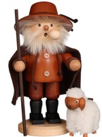 Christian Ulbricht 1-123 Ulbricht Smoker-Shepherd with Sheep (Natural) 9.5 in