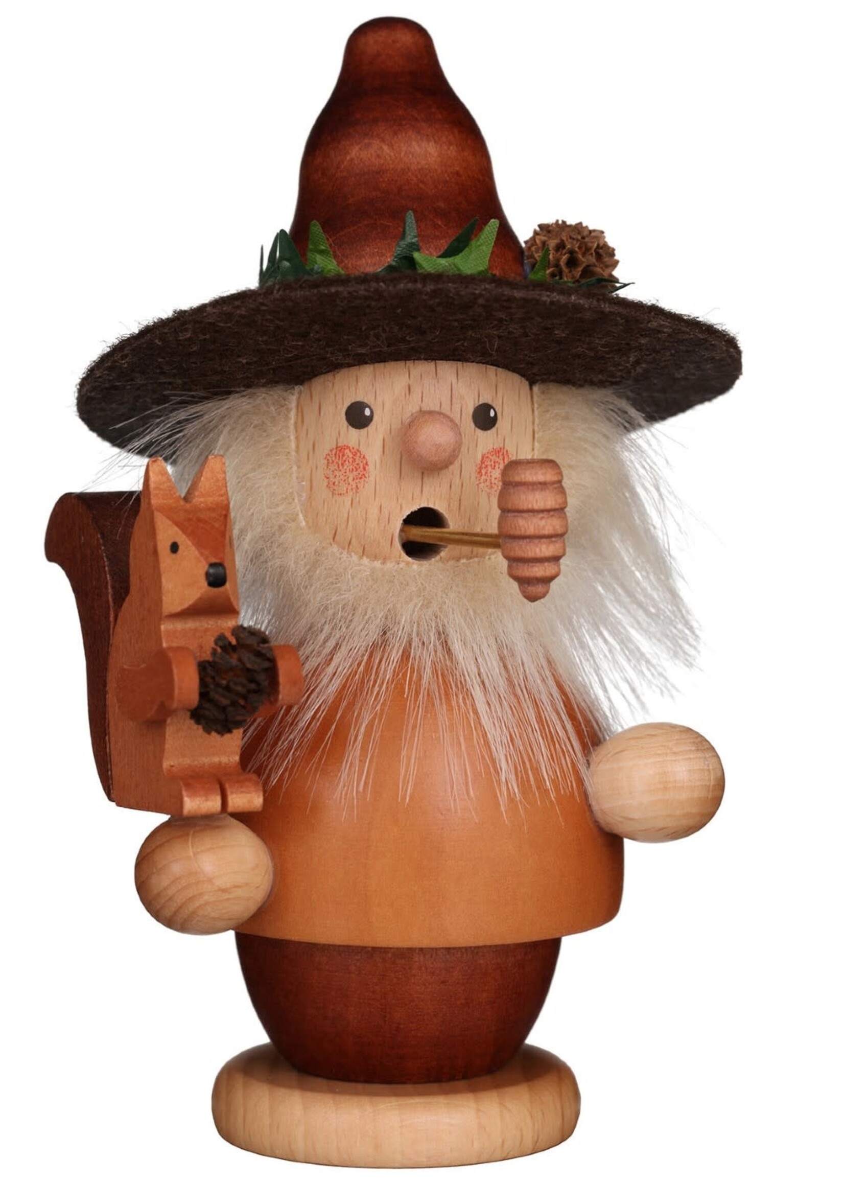 Christian Ulbricht 1-536 Ulbricht Smoker - Woodsman with Squirrel (Natural) 5.5 in