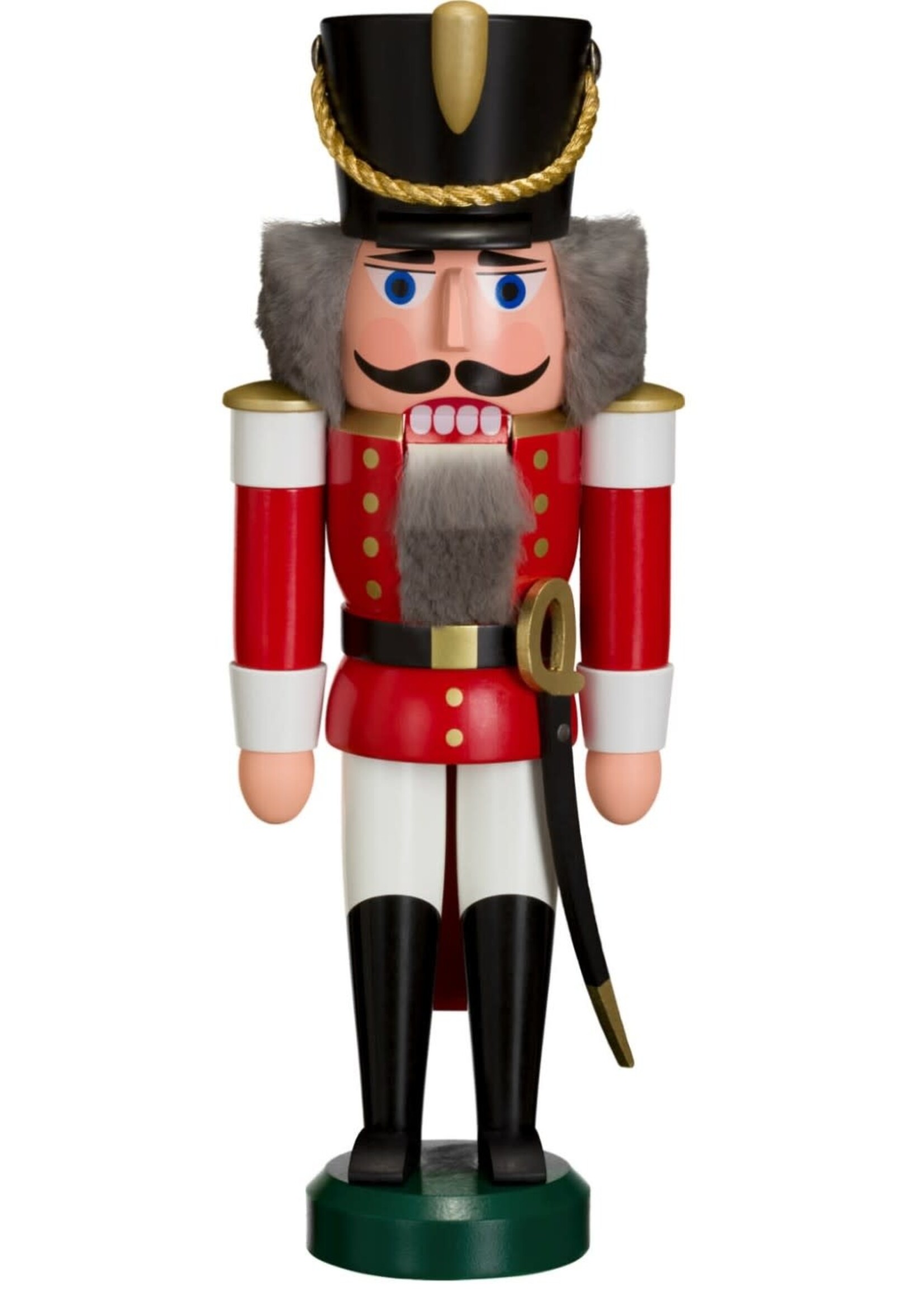 Seiffener Volkskunst eG 11302/1 Nutcracker - Hussar (Red, Small)  11 inches