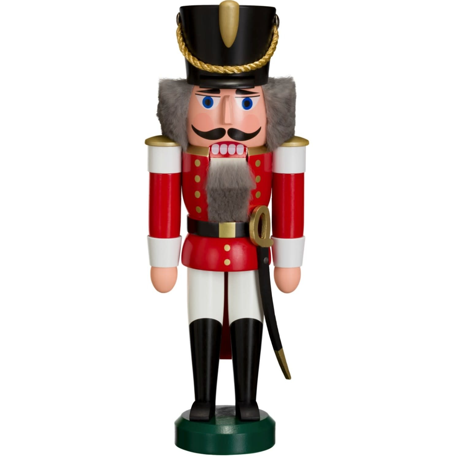 Seiffener Volkskunst eG 11302/1 Nutcracker - Hussar (Red, Small)  11 inches