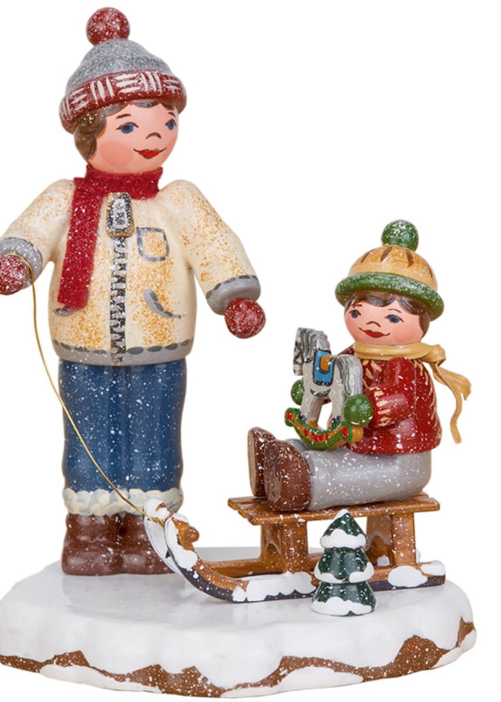 Hubrig 110h0062 Winter Children Best Friends - 3.14 inches high