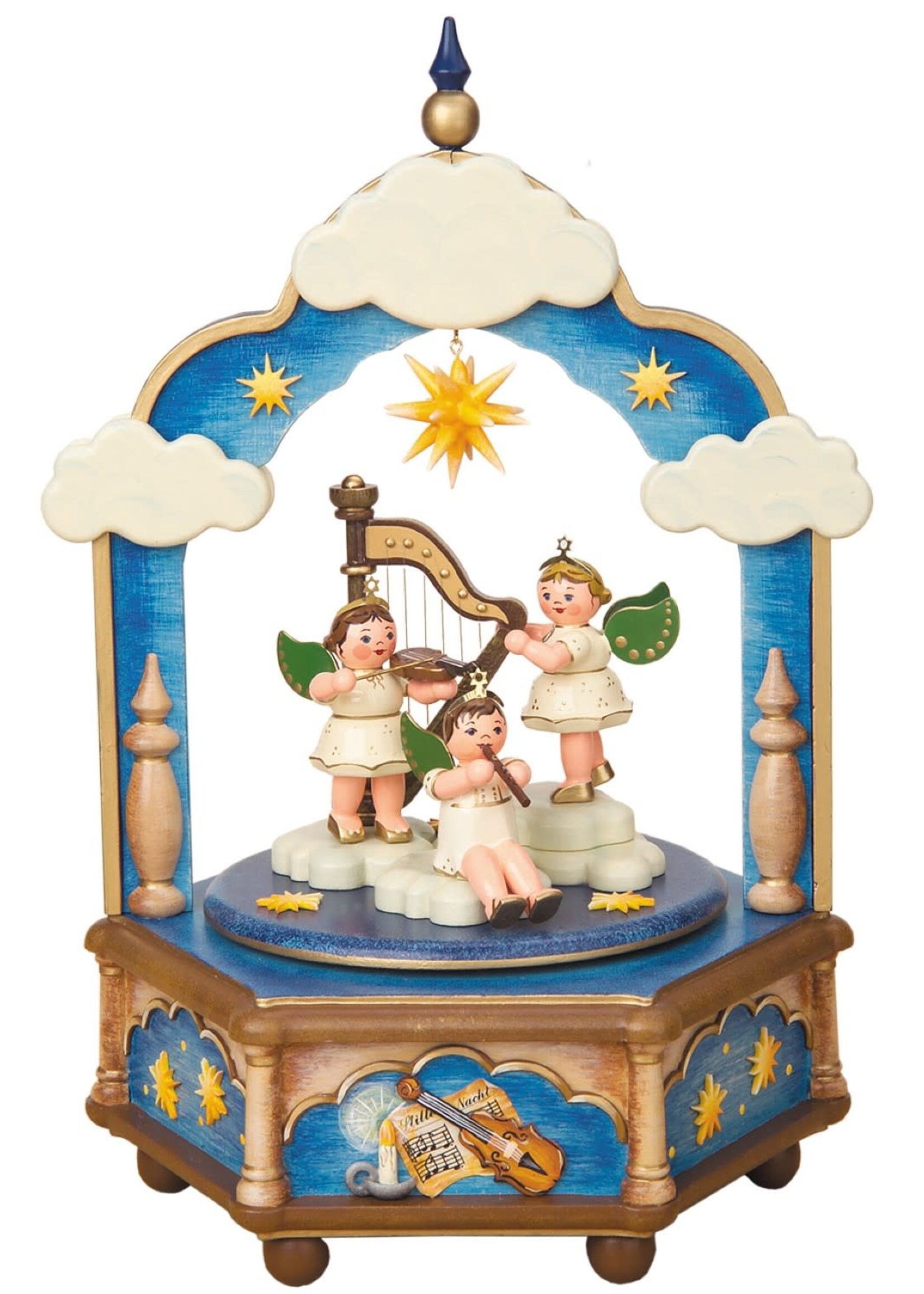 Hubrig 104h3002 Hubrig Music Box-Musical Angels "Angels We Have Heard on High"