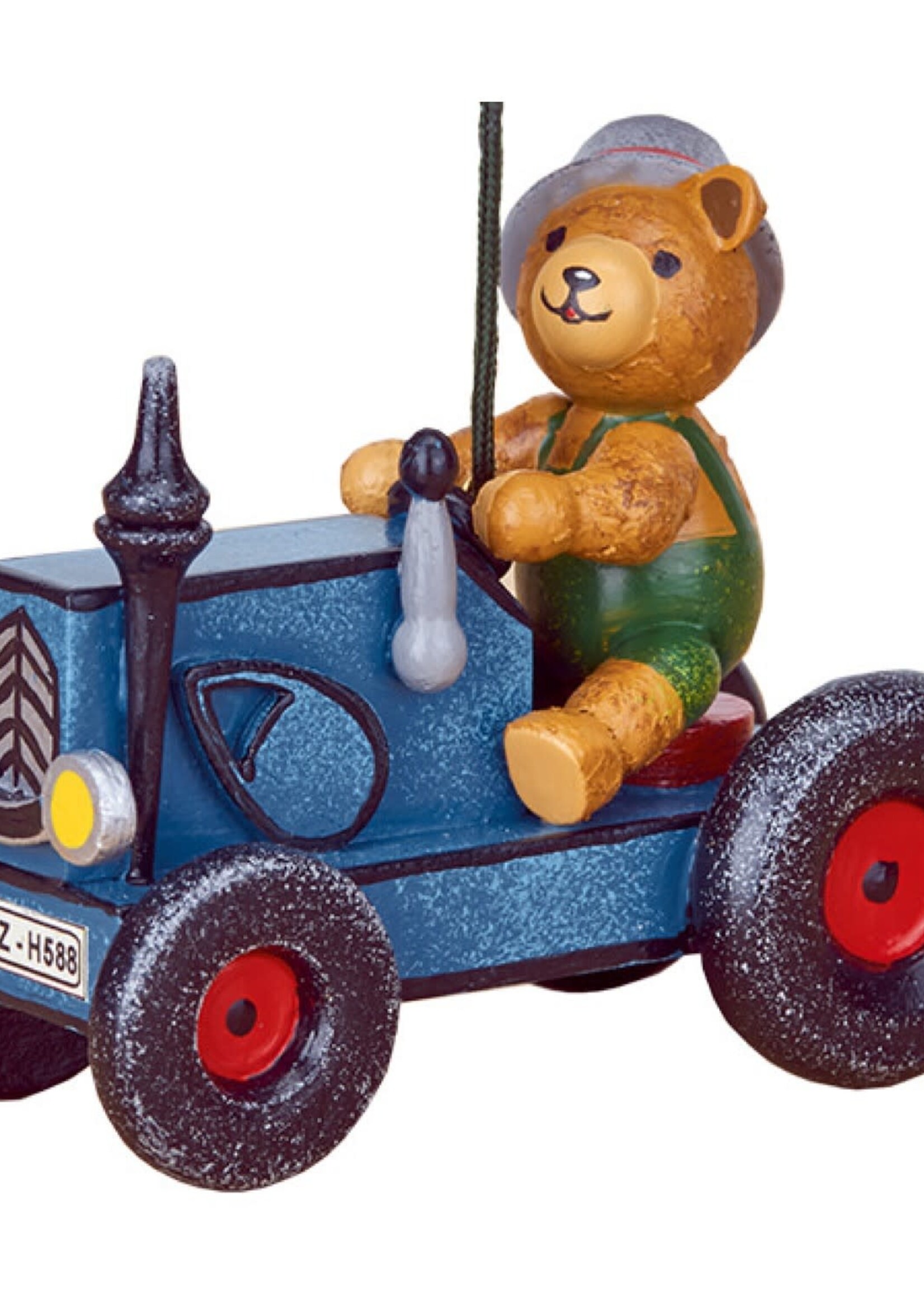 Hubrig 140h2006 Tractor with Teddy Ornament - 3 inches