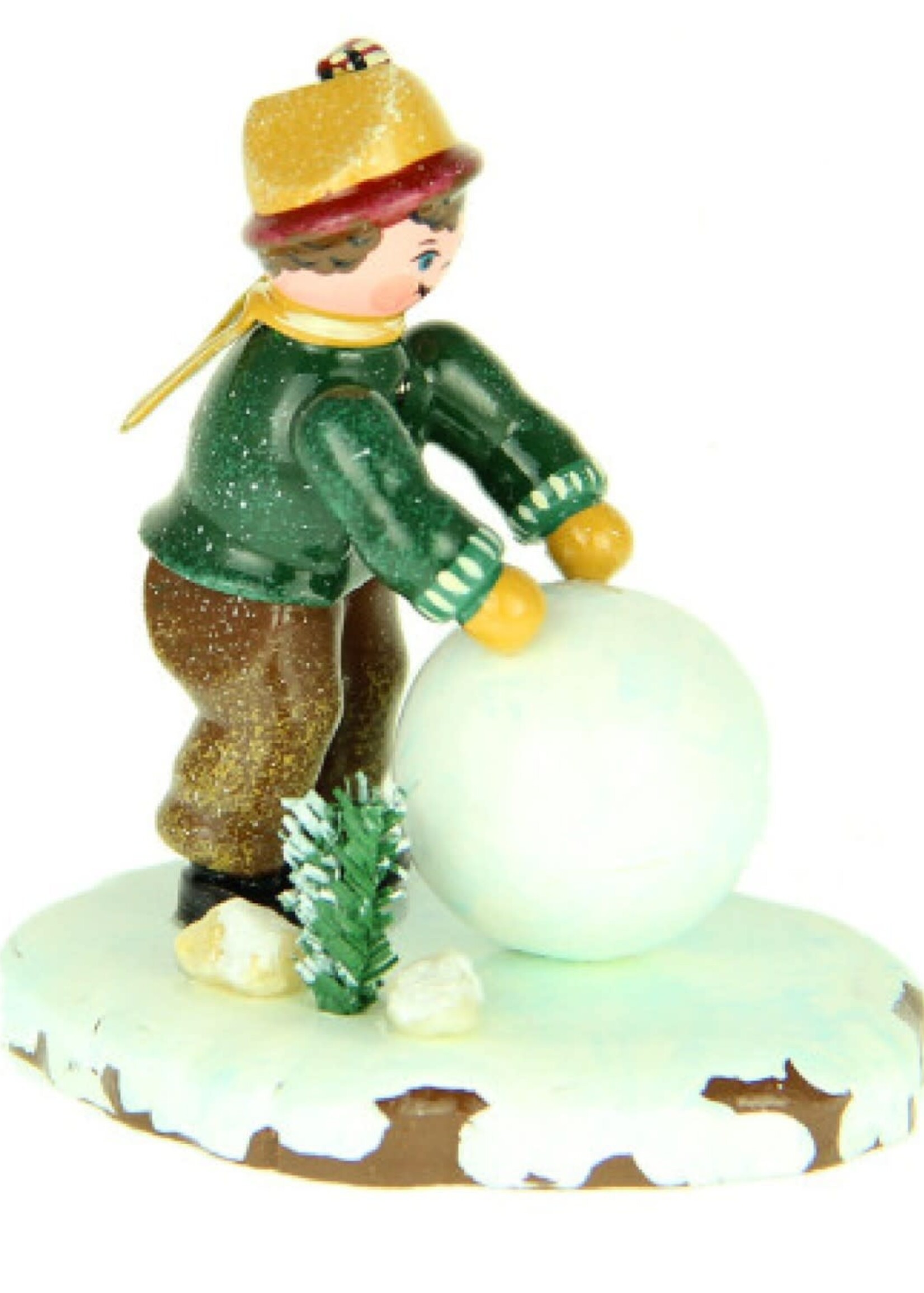 Hubrig 110h1006 Winter Children - Boy with Snowball