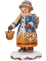 Hubrig 110h0060 Winter Children - Girl with Gingerbread  2.8 inches