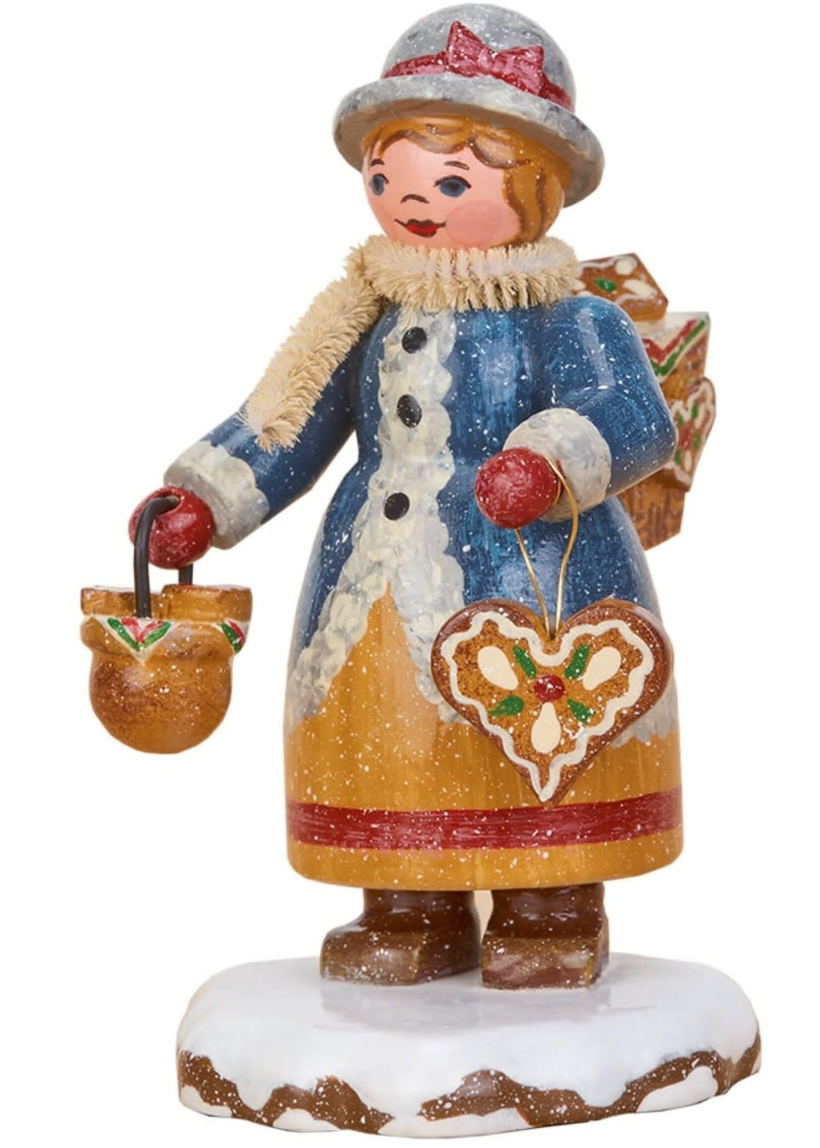 Hubrig 110h0060 Winter Children - Girl with Gingerbread  2.8 inches
