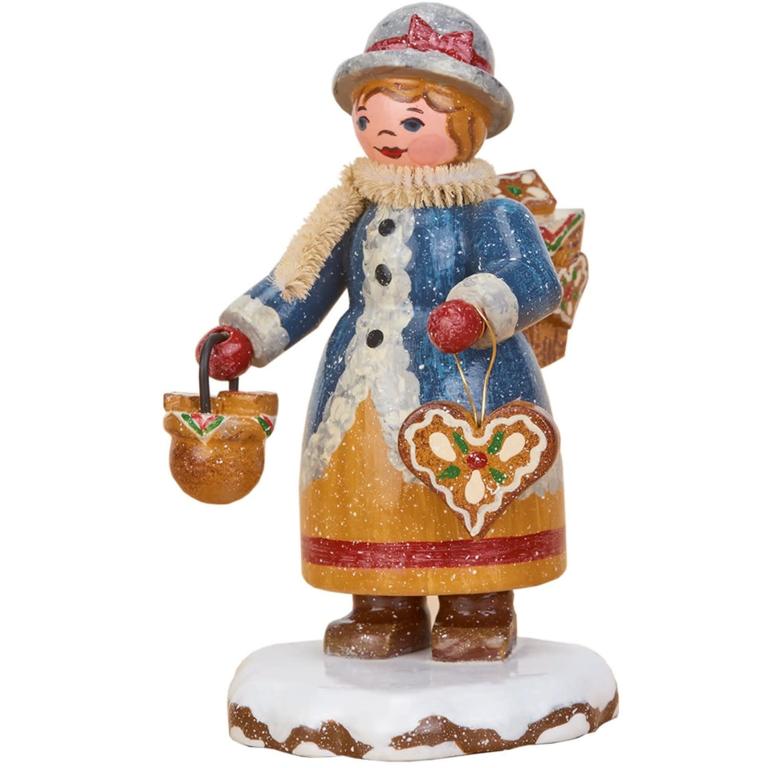 Hubrig 110h0060 Winter Children - Girl with Gingerbread  2.8 inches