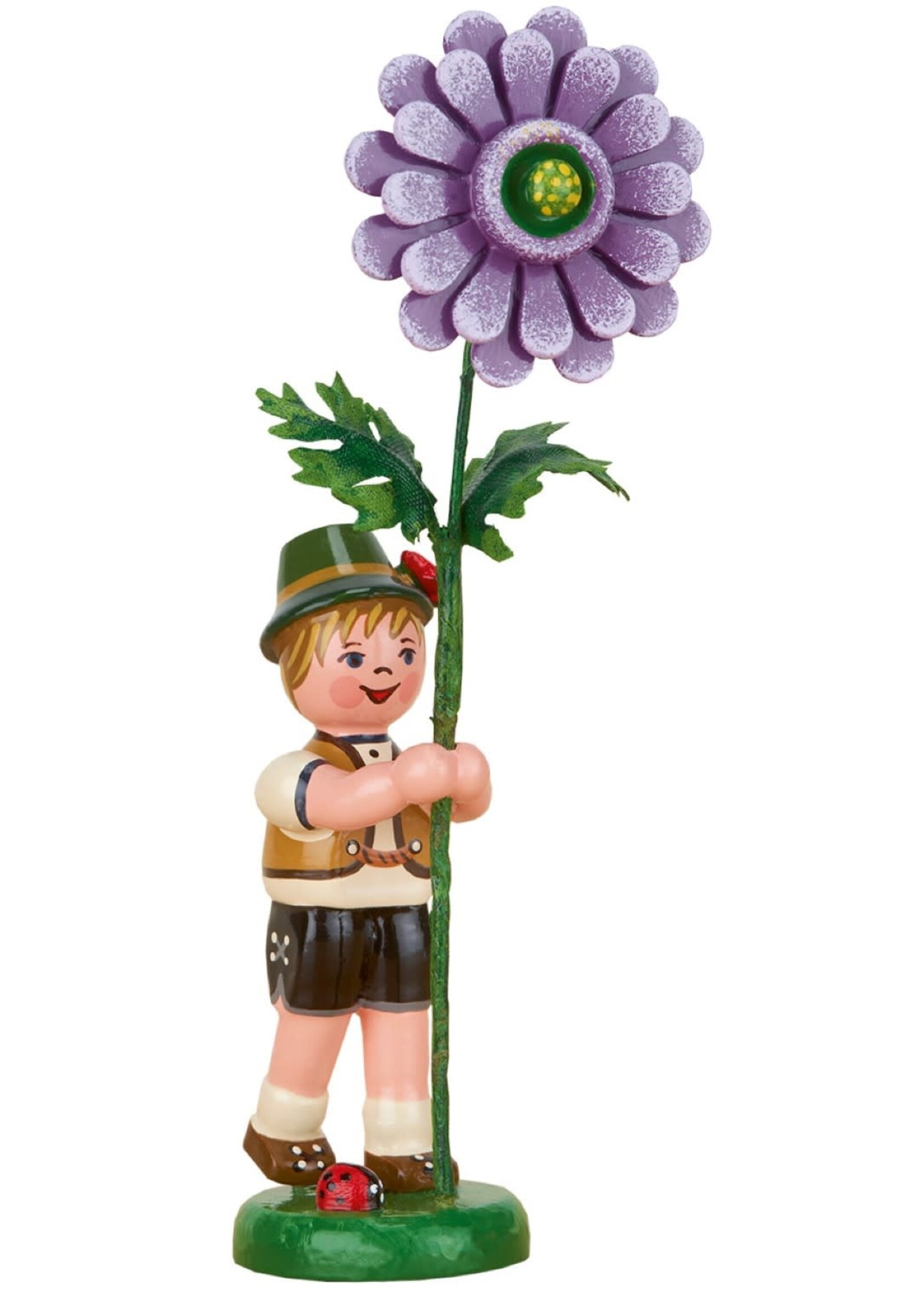 Hubrig 308h0013 Flower Children-Boy with Dahlia  4.3 inches