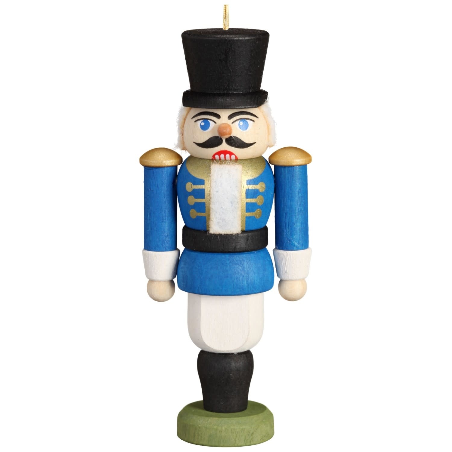 Seiffener Volkskunst eG 11612/2  Husar Blue Nutcracker Ornament