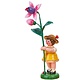 Hubrig 307h0102 Flower Children-Girl with Fuchsia  4.3 inches