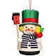 Christian Ulbricht 15-0433  Ulbricht Ornament - Snowman With Bird House (Wobble)