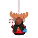 Christian Ulbricht 15-0432 Ulbricht  Ornament -Moose with Candy cane (Wobble)