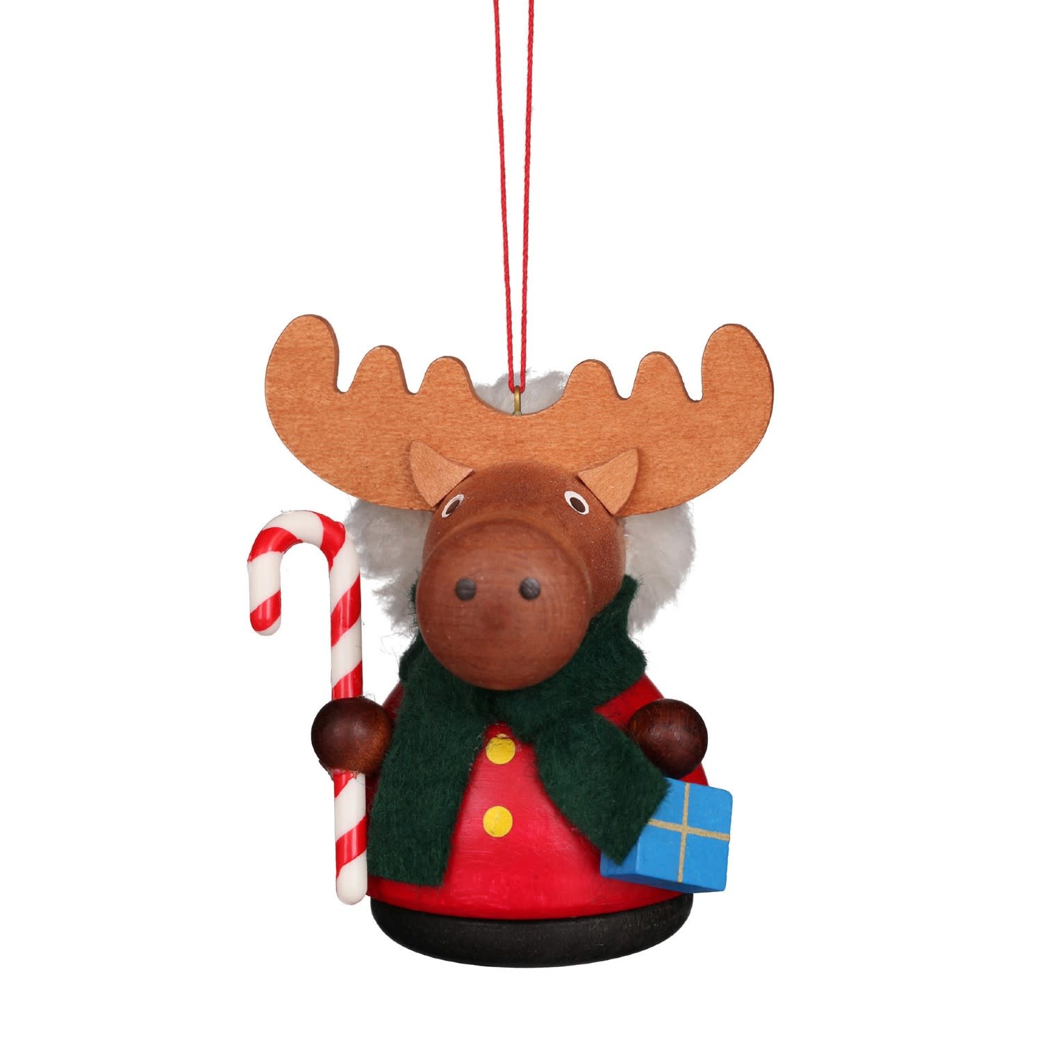 Christian Ulbricht 15-0432 Ulbricht  Ornament -Moose with Candy cane (Wobble)