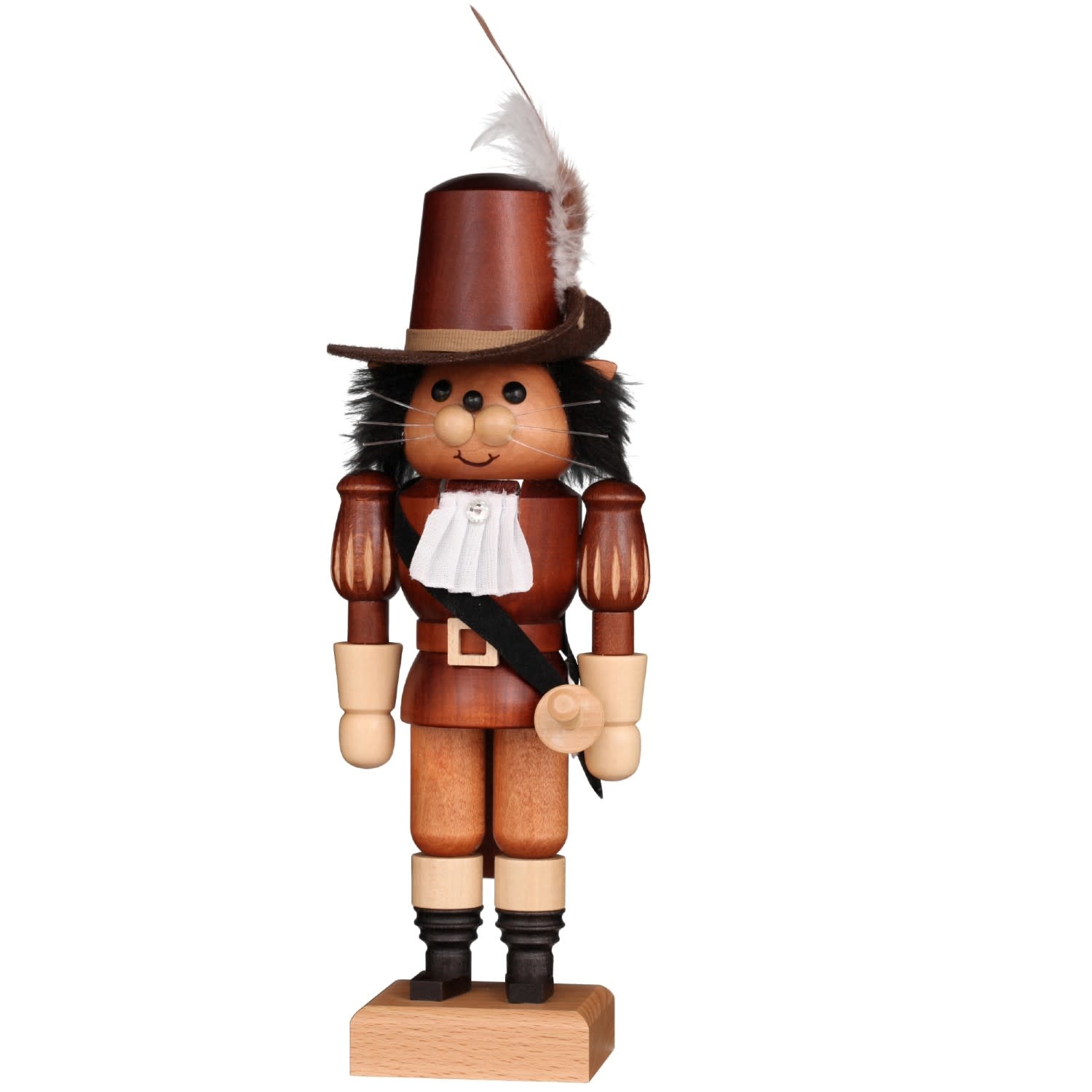 Christian Ulbricht 32-693 Ulbricht Nutcracker - Puss In Boots (Natural)  10.8 inches