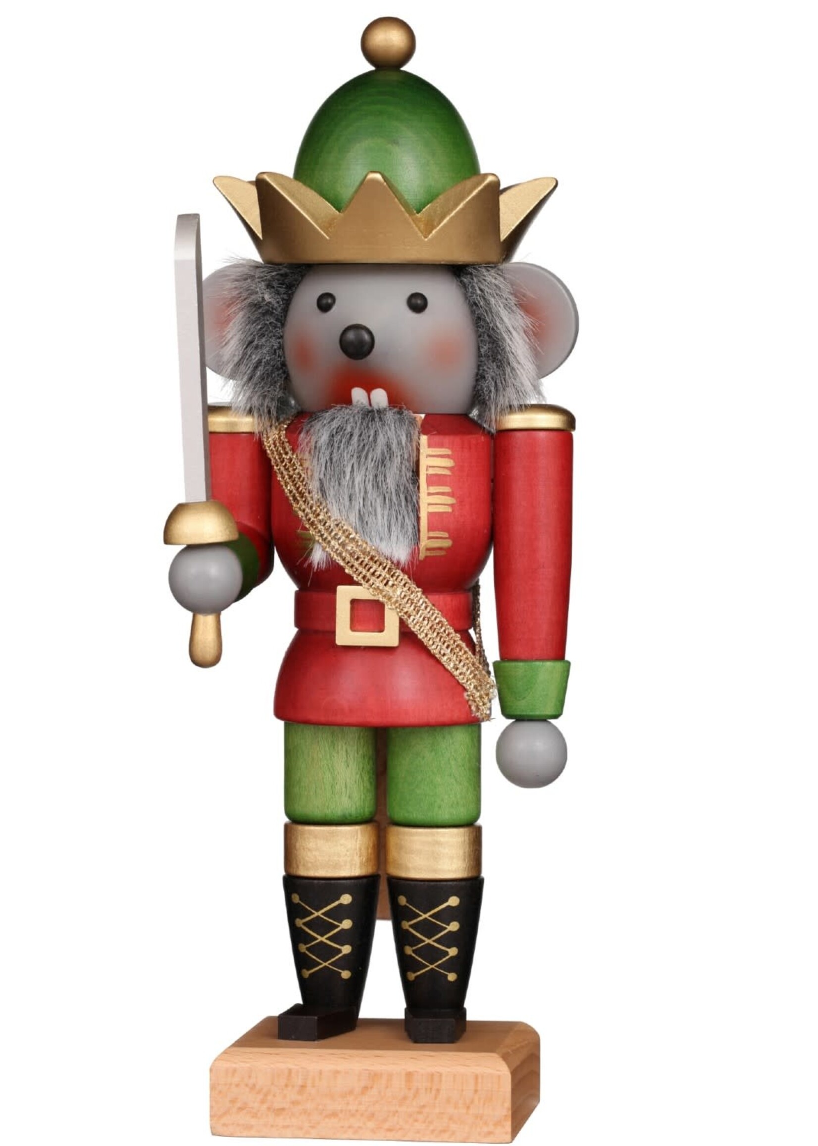 Christian Ulbricht 32-672  Ulbricht Nutcracker- Mouse King  10.6 inches