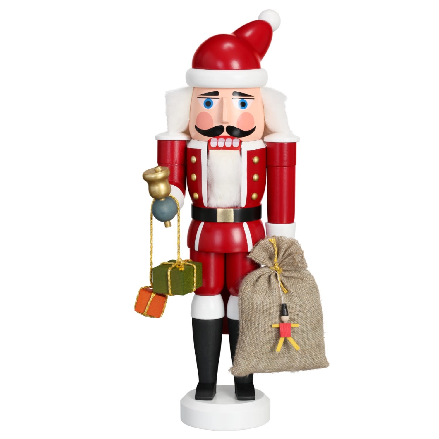 Seiffener Volkskunst eG 11331 Nutcracker - Santa Claus with Sack - 11 inches