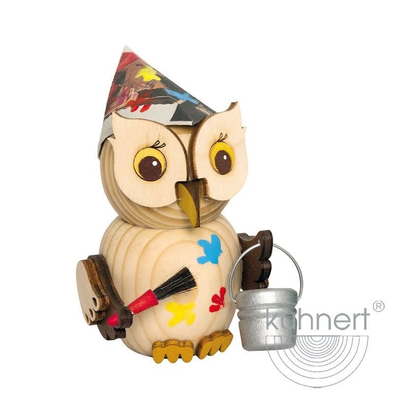 Kuhnert 37317 Mini  Owl Painter Figurine