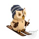 Kuhnert 37322 Mini  Owl Ski Figurine