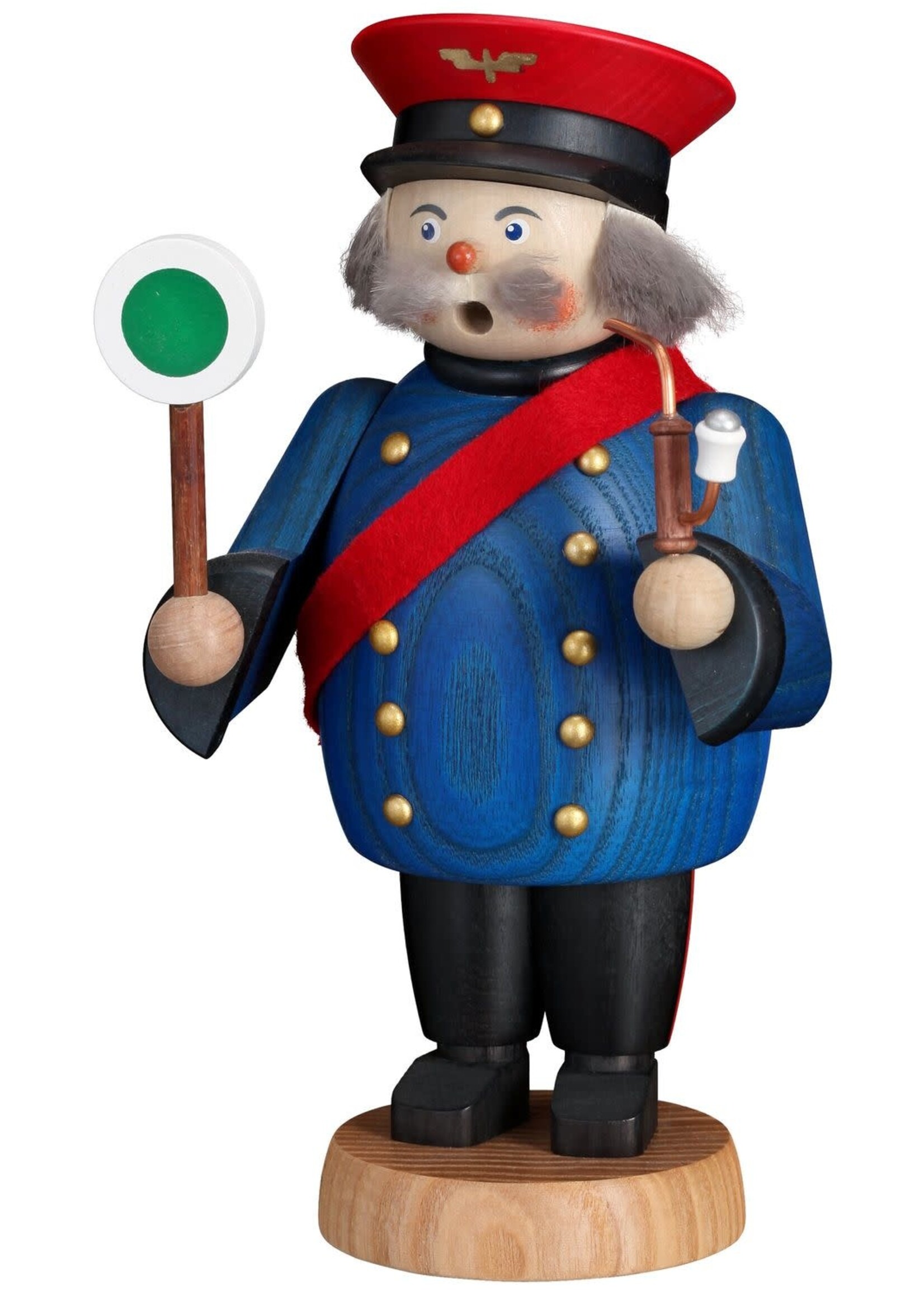 Seiffener Volkskunst eG 12667 Smoker-Railroad Worker 7-1/2 inches