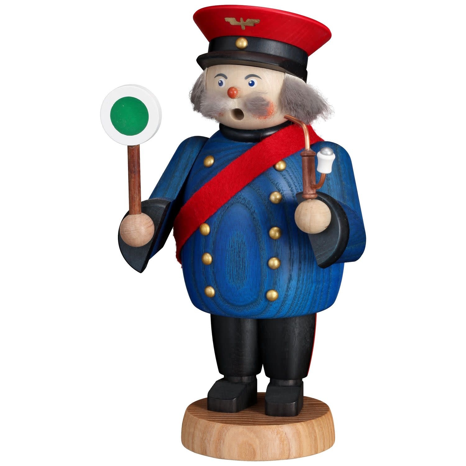Seiffener Volkskunst eG 12667 Smoker-Railroad Worker 7-1/2 inches