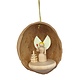 199-283 Walnut Shell Ornament with Angels 1.5 inches