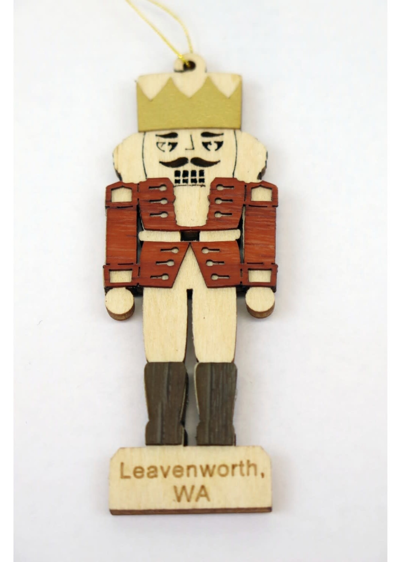 19307/2 Leavenworth Nutcracker Ornament 3 1/4 inches