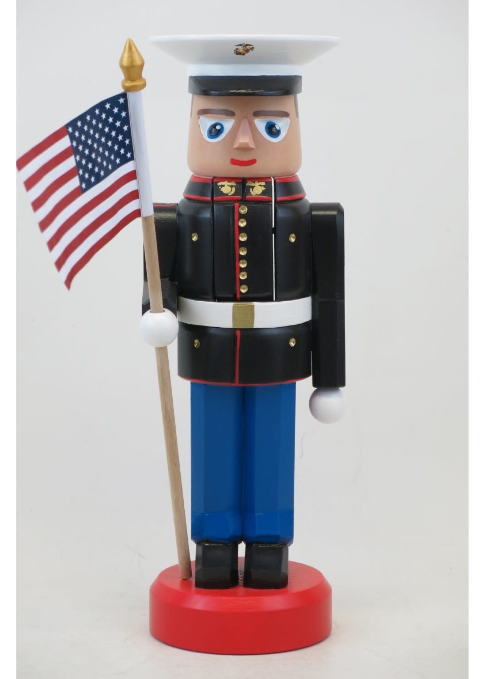 Junghanel USMC02 Marine Nutcracker with Flag