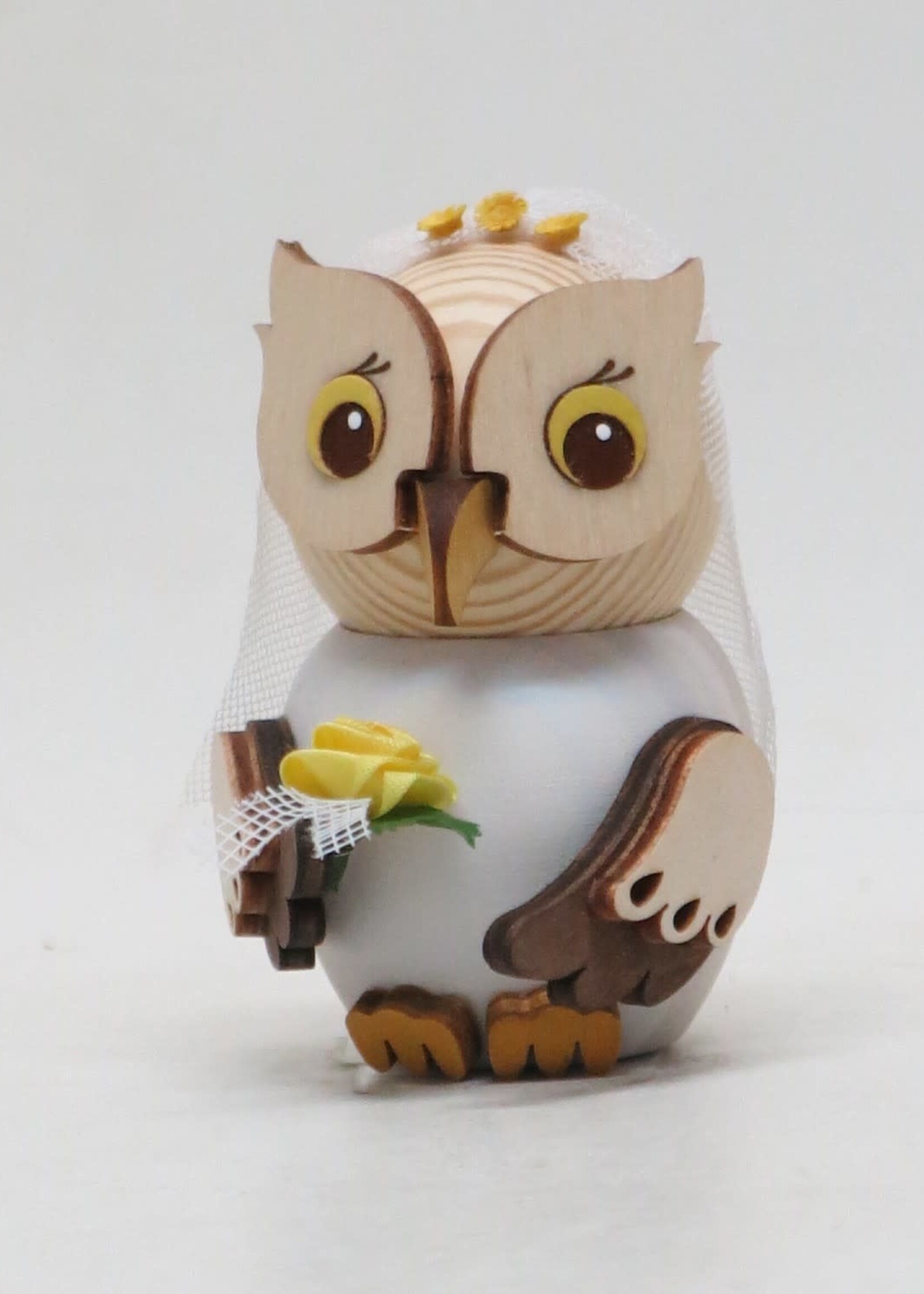 Kuhnert 37318 Mini  Owl With  Bride Figurine 3 inches