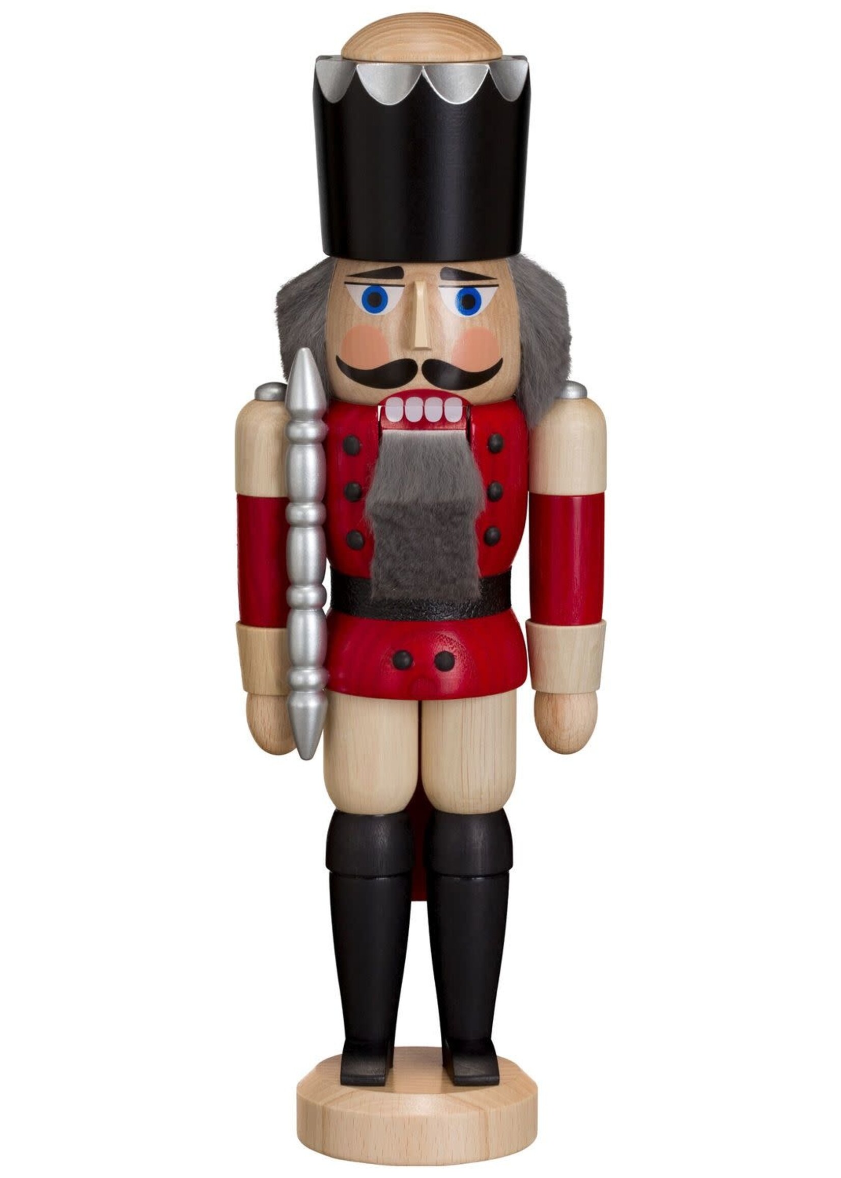 Seiffener Volkskunst eG 11311/1 Nutcracker- King Red glazed 29 cm