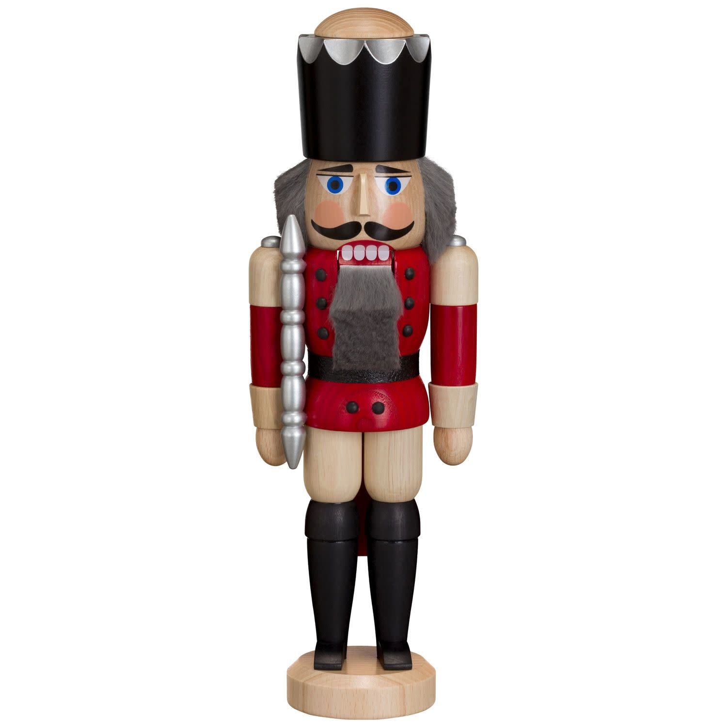 Seiffener Volkskunst eG 11311/1 Nutcracker- King Red glazed 29 cm