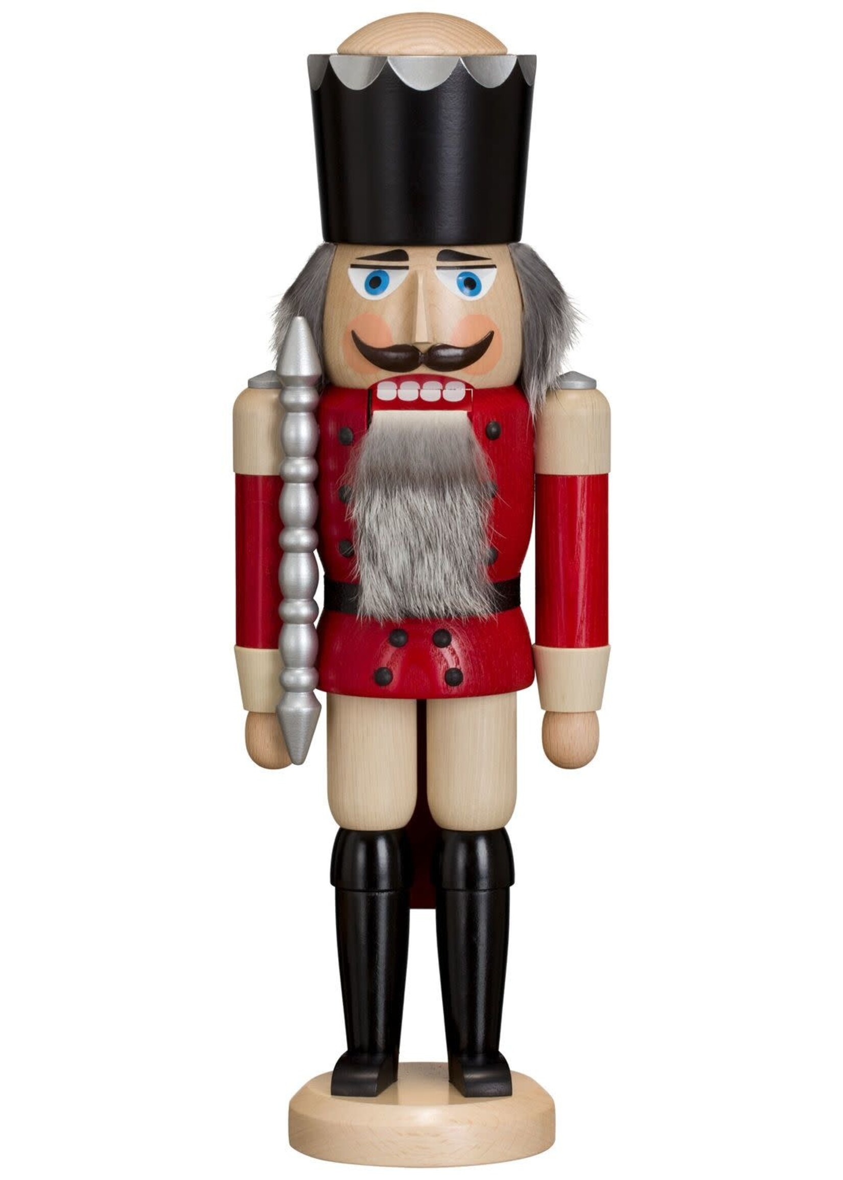 Seiffener Volkskunst eG 11211/1  Nutcracker-King red glazed 39 cm