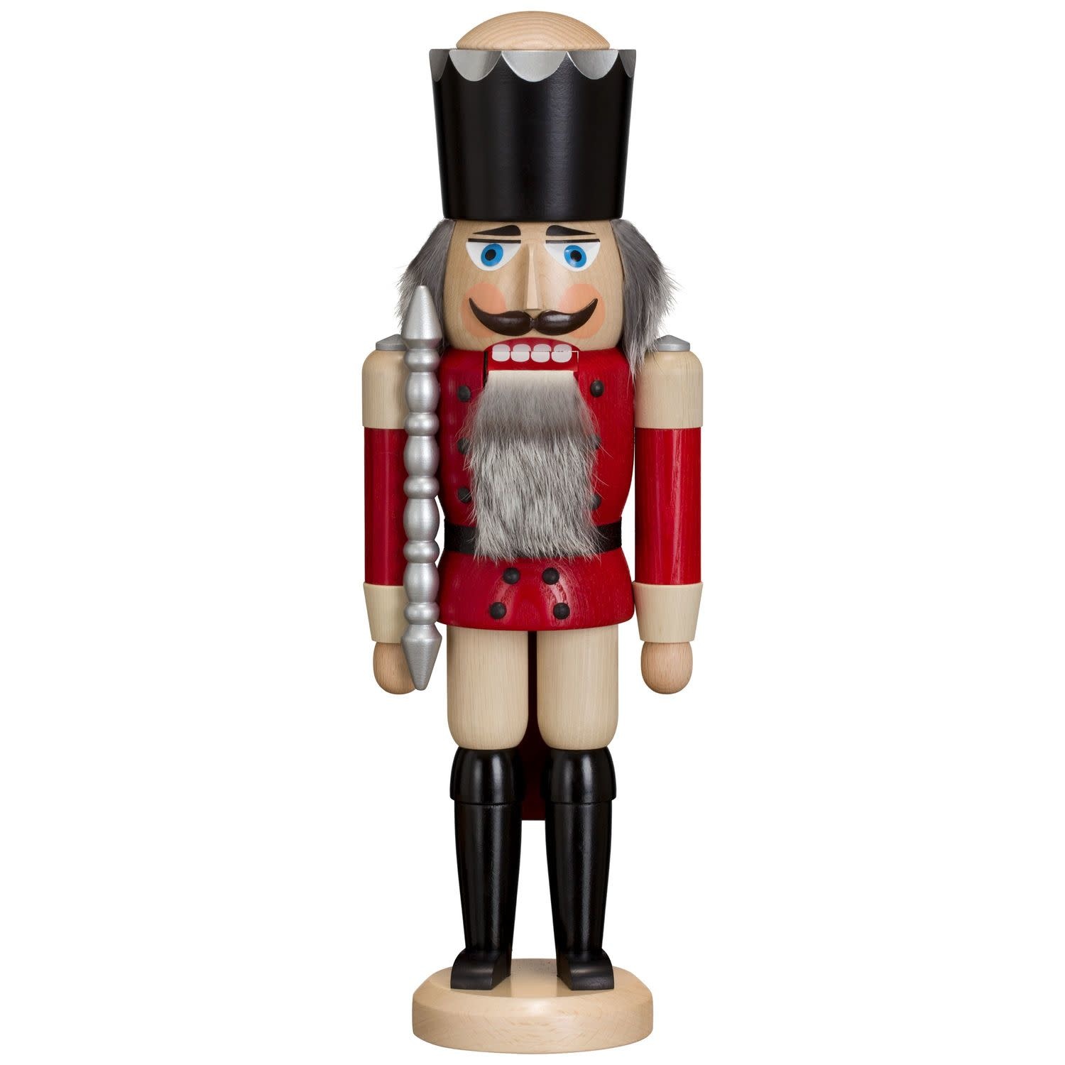 Seiffener Volkskunst eG 11211/1  Nutcracker-King red glazed 39 cm