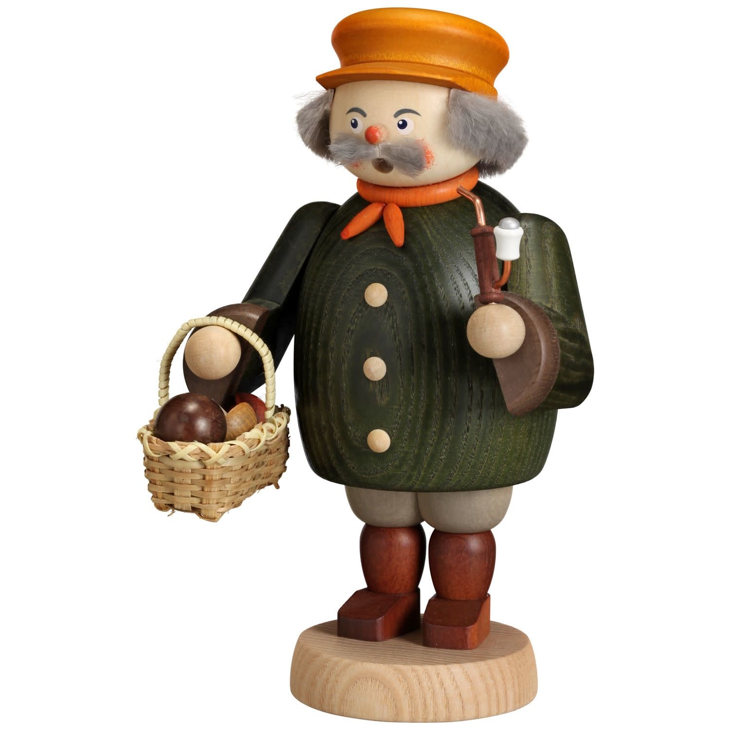 Seiffener Volkskunst eG 12664 Mushroom Picker Smoker 19 cm