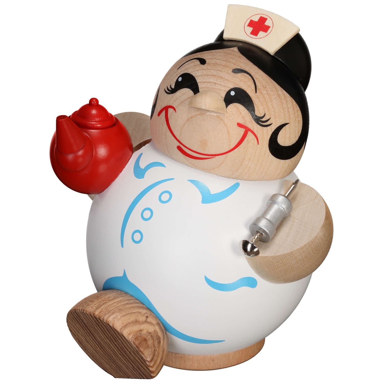 Seiffener Volkskunst eG 19123 Wooden Ball Smoker - Adorable Hobby & Profession Sister 11 cm