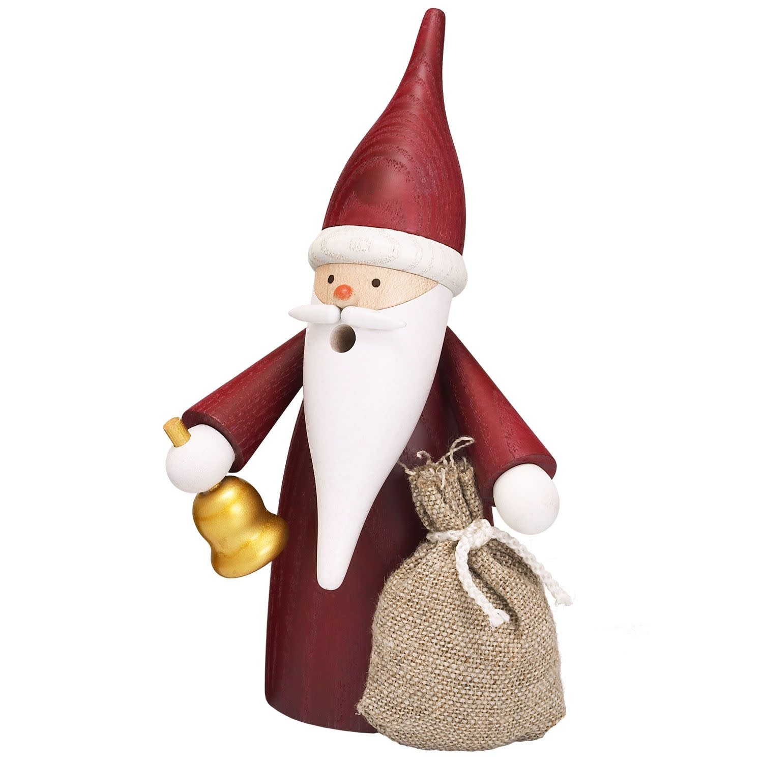 Seiffener Volkskunst eG 12315  Smoker- Gnome Santa 16 cm (red)