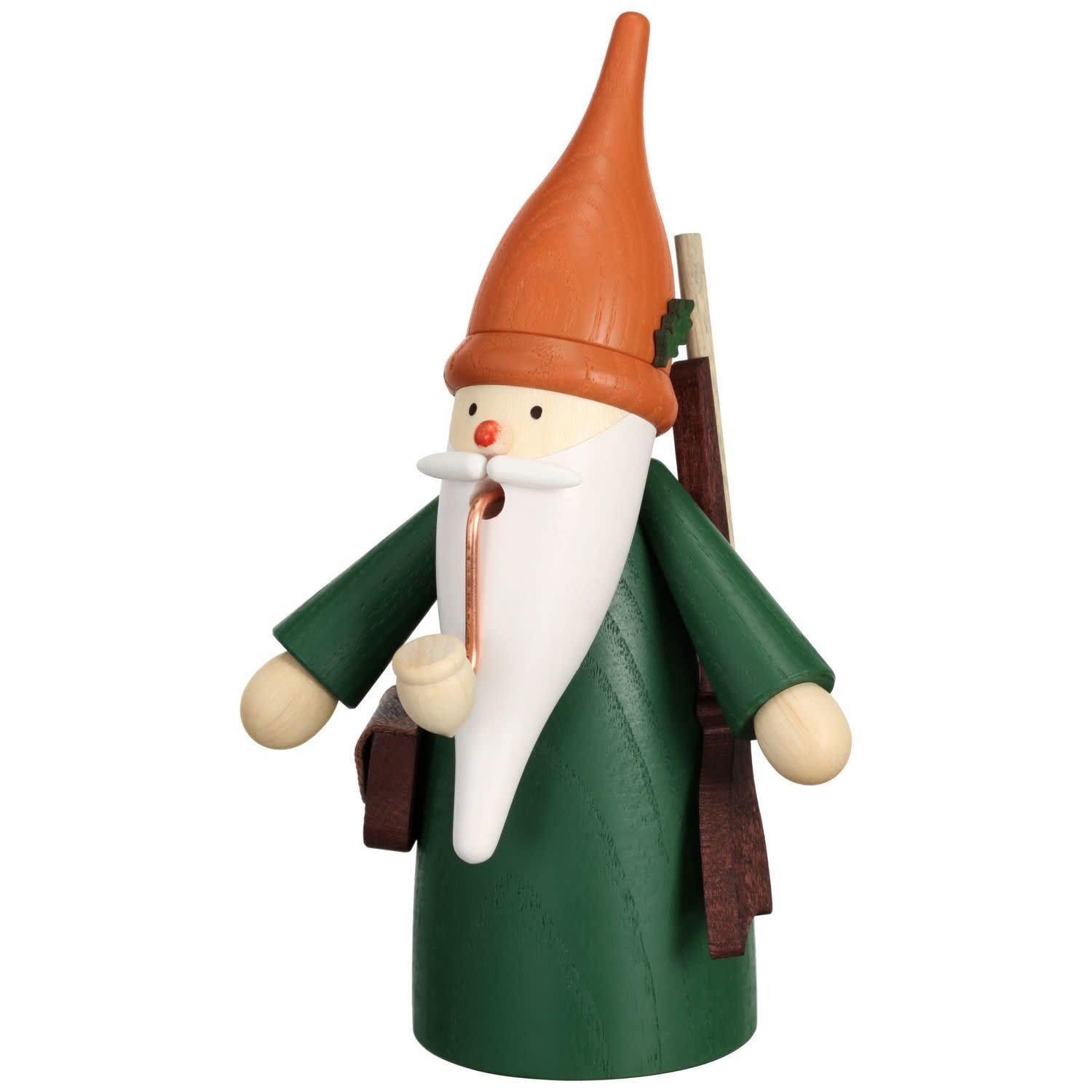 Seiffener Volkskunst eG 12325 Traditional  Hunter Gnome Smoker  16 cm (green)