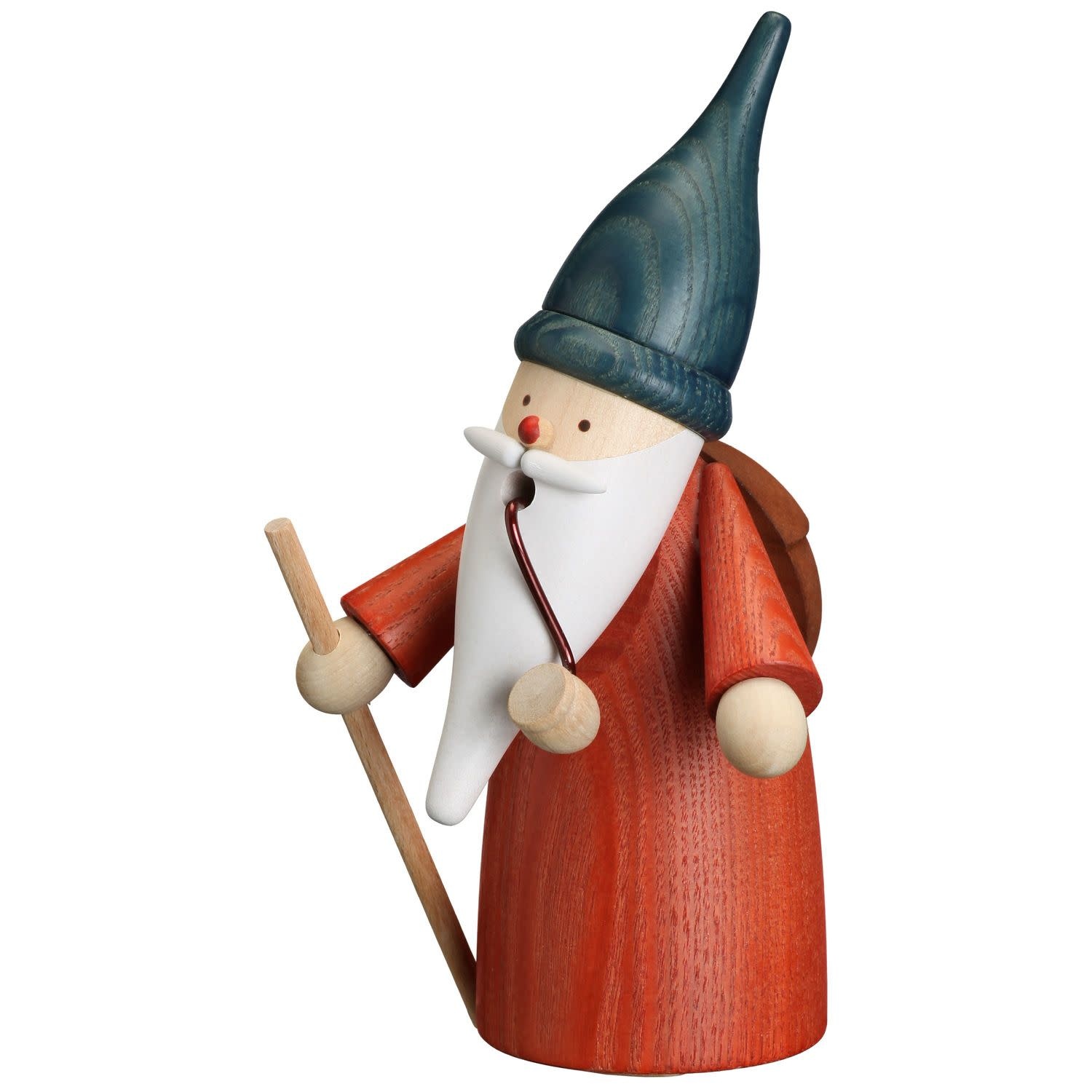 Seiffener Volkskunst eG 12320 Smoker-Wandering Gnome  16 cm (Rust Color)